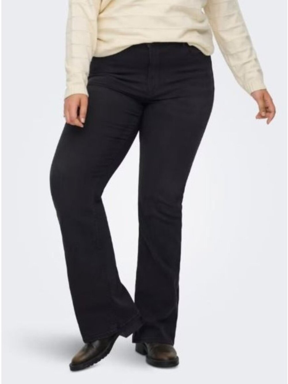 J.Crew Jeans Womens Size 30 Petite High-Rise Flare Crop Black Dark Wash